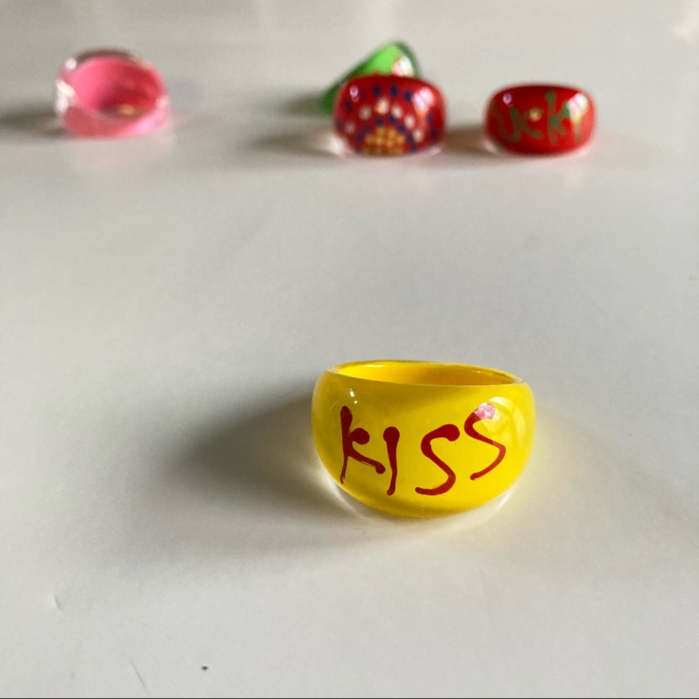 2 - Trendy Acrylic Dome Rings - image 2